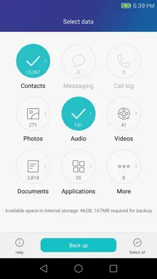 Huawei Backup android App screenshot 1