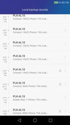 Huawei Backup android App screenshot 4
